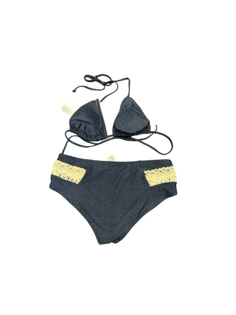 L Space Lucy Antique Denim bikini‎ size small